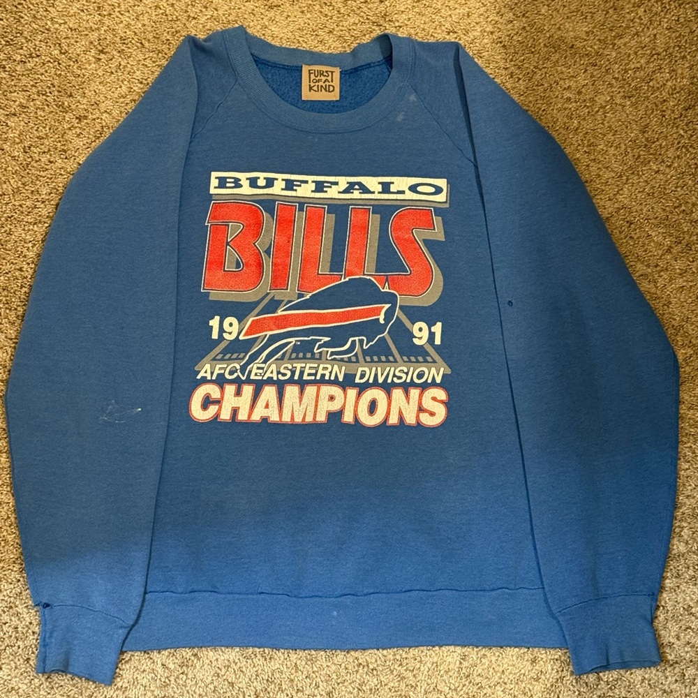 Vintage 1991 Buffalo Bills Crewneck Sweatshirt 1991 AFC Eastern Champions